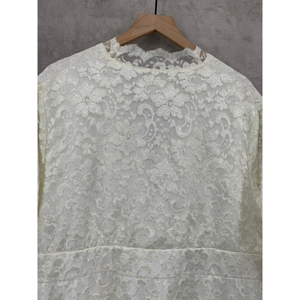 Kiyonna Bridal Dress‎ 4X Ivory Lace Glitter Wedding Dress Reception NEW - Picture 4 of 13